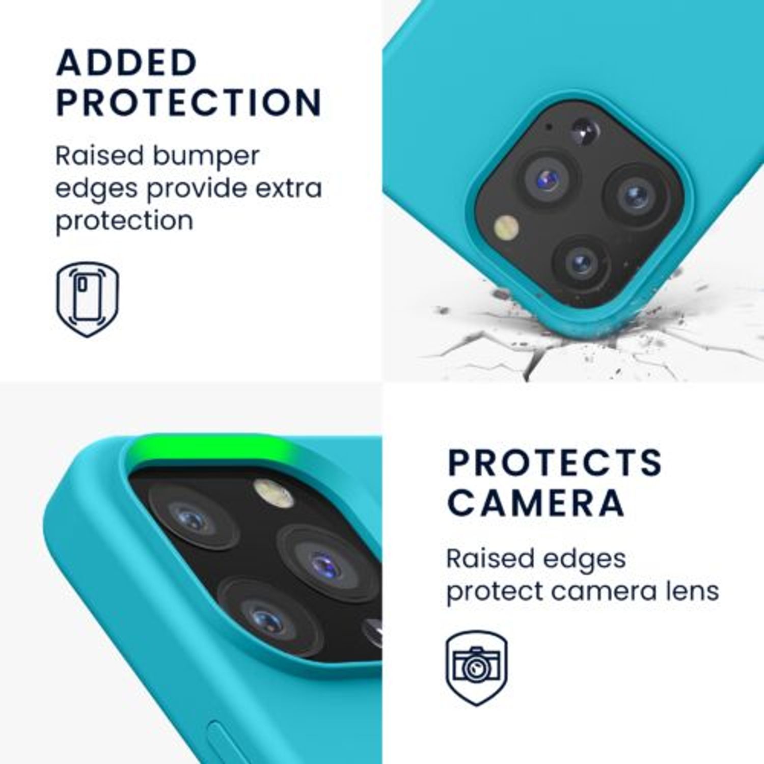 Husa Kwmobile pentru Apple iPhone 13 Pro, Silicon, Albastru, 55880.205 fotografia produsului View 3 L