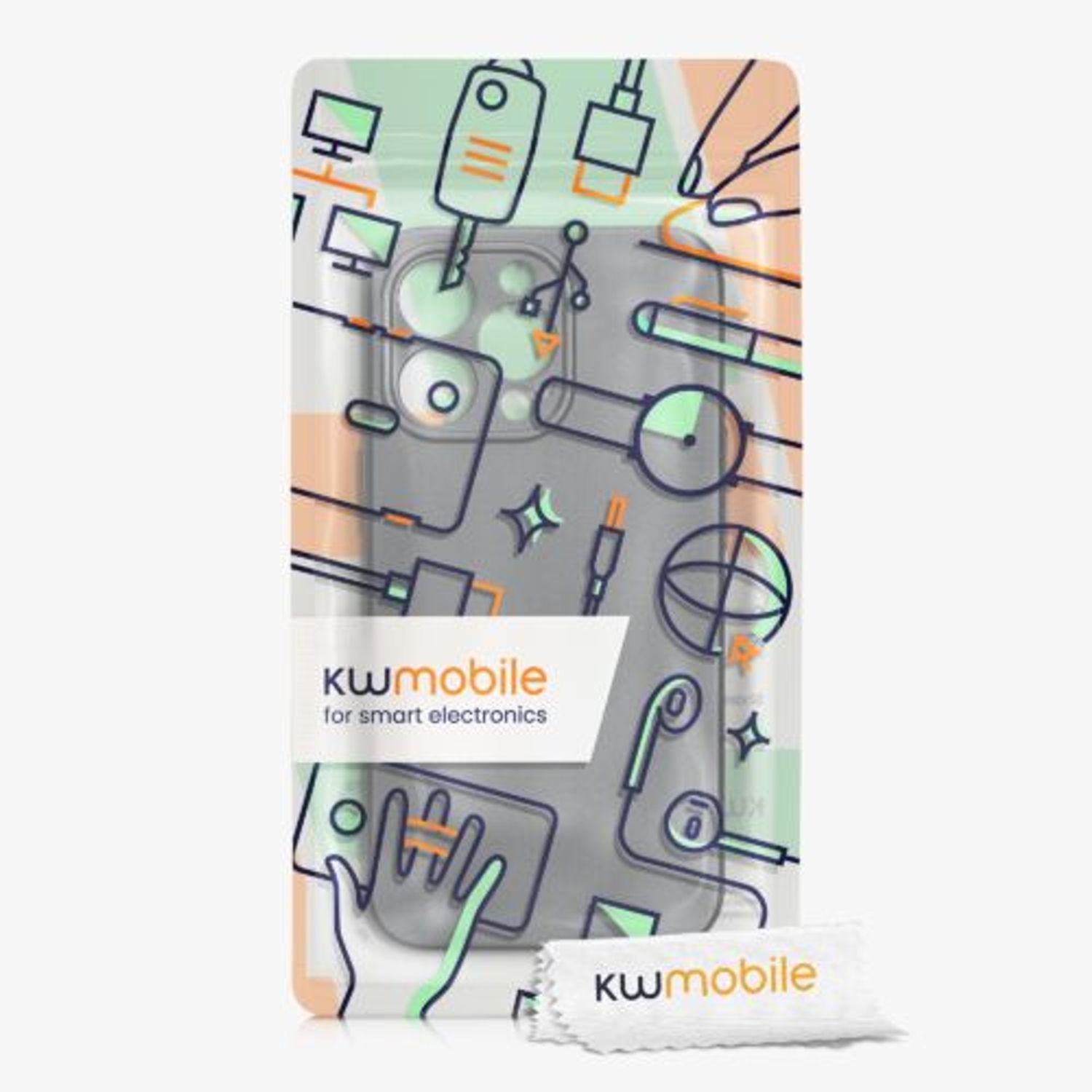 Husa Kwmobile pentru Apple iPhone 13 Pro, Silicon, Gri, 57516.232 fotografia produsului View 7 L