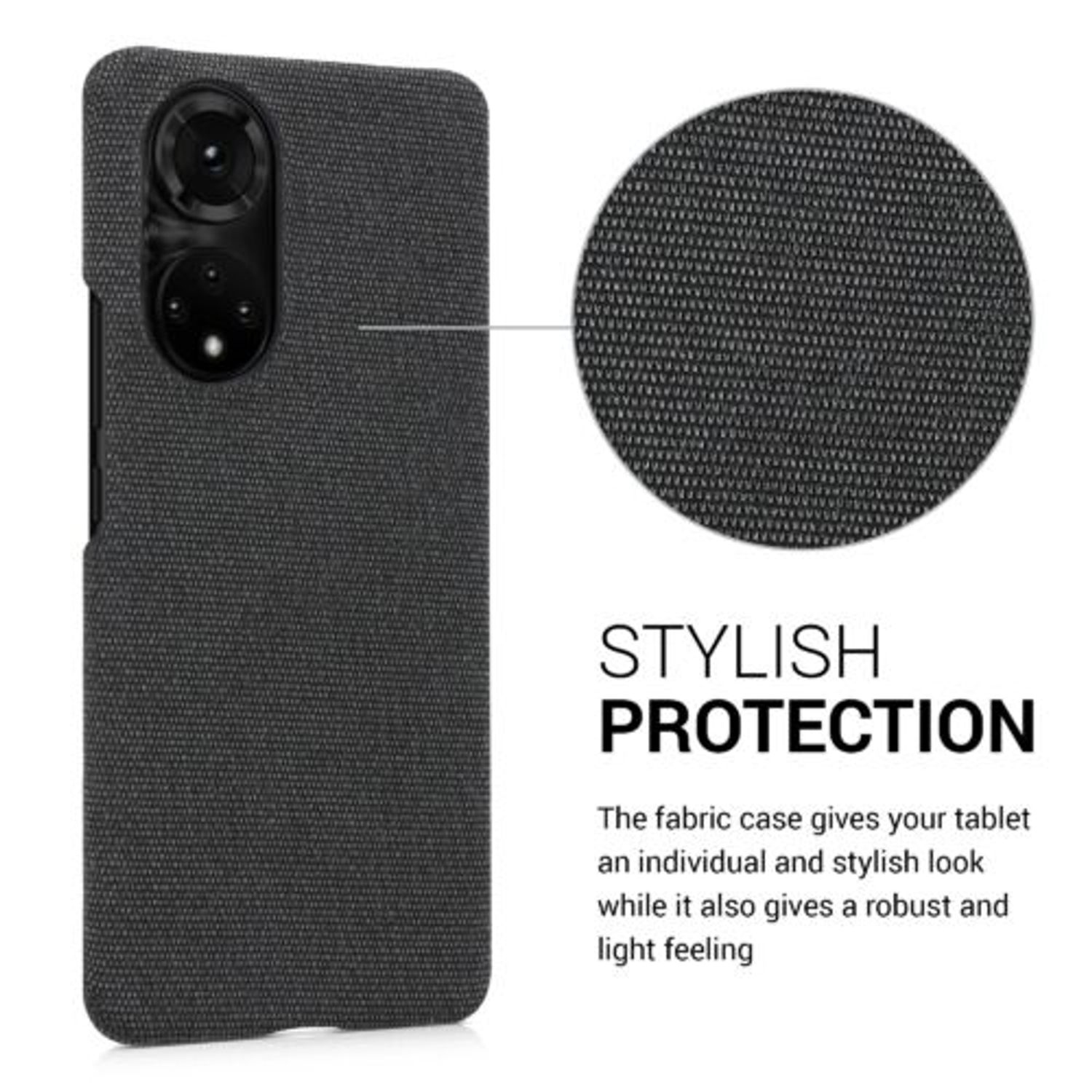 Husa Kwmobile pentru Honor 50, Textil, Gri, 57489.19 fotografia produsului View 3 L