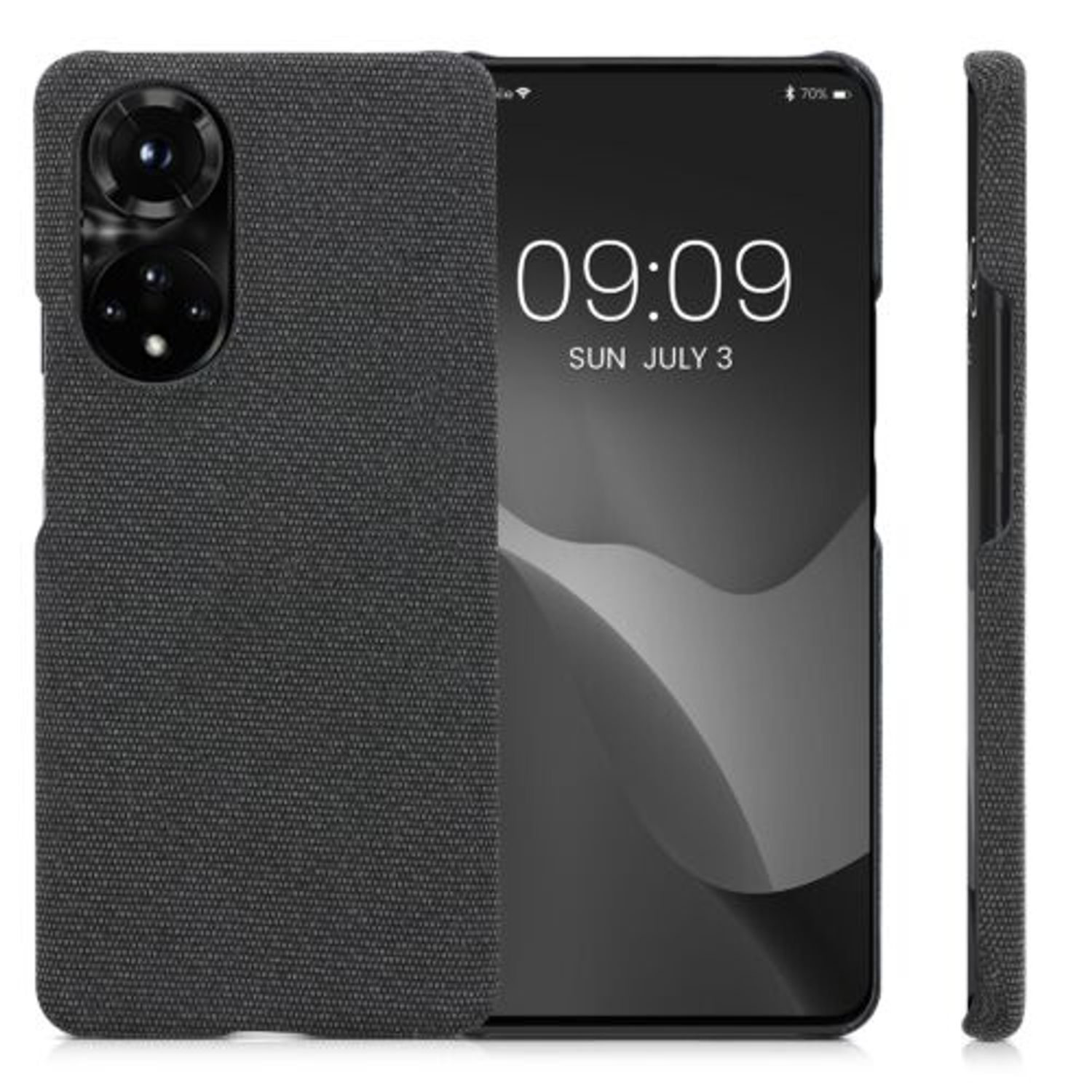 Husa Kwmobile pentru Honor 50, Textil, Gri, 57489.19 fotografia produsului