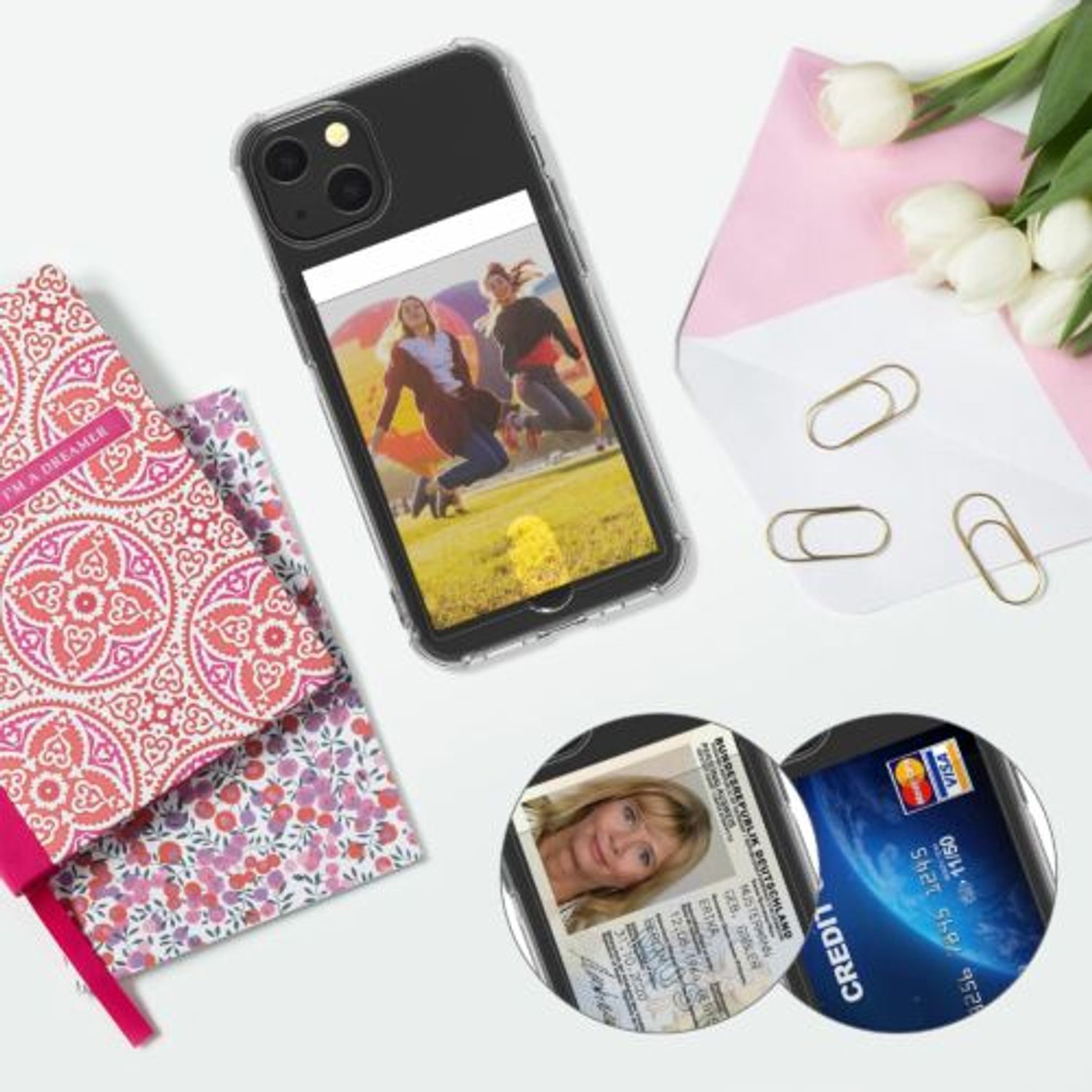 Husa Kwmobile pentru Apple iPhone 13, Silicon, Transparent, 57523.03 fotografia produsului View 2 L