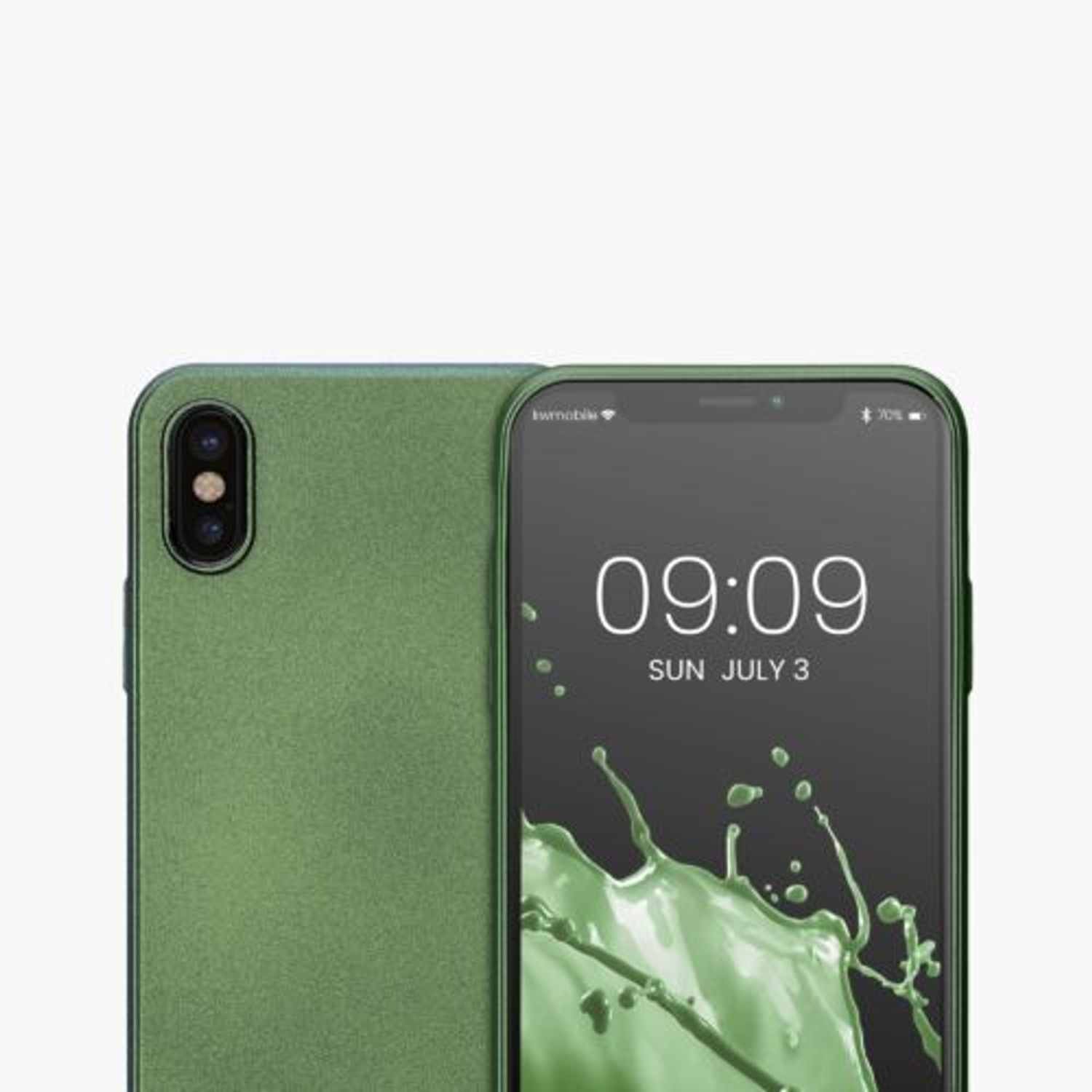 Husa Kwmobile pentru Apple iPhone X/iPhone XS, Silicon, Verde, 57510.233 fotografia produsului View 10 L