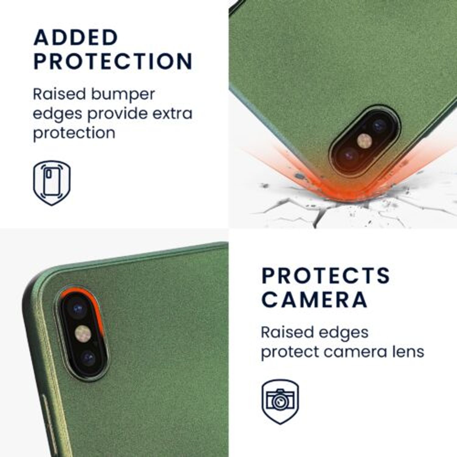 Husa Kwmobile pentru Apple iPhone X/iPhone XS, Silicon, Verde, 57510.233 fotografia produsului View 3 L