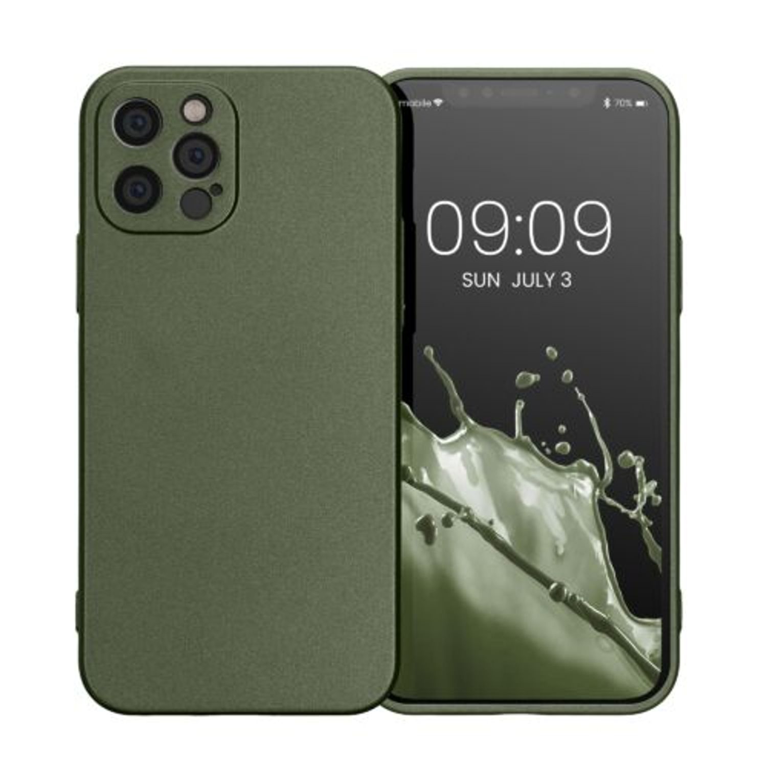 Husa Kwmobile pentru Apple iPhone 12 Pro, Silicon, Verde, 57514.233 fotografia produsului