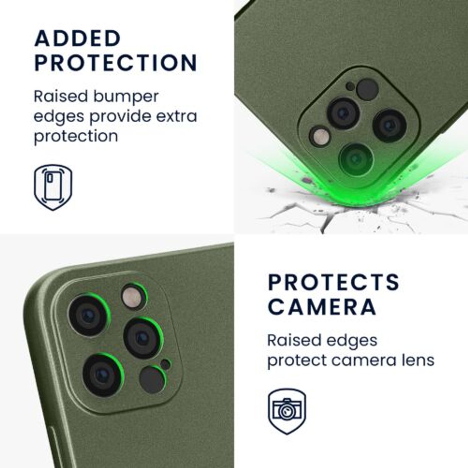 Husa Kwmobile pentru Apple iPhone 12 Pro, Silicon, Verde, 57514.233 fotografia produsului View 3 L