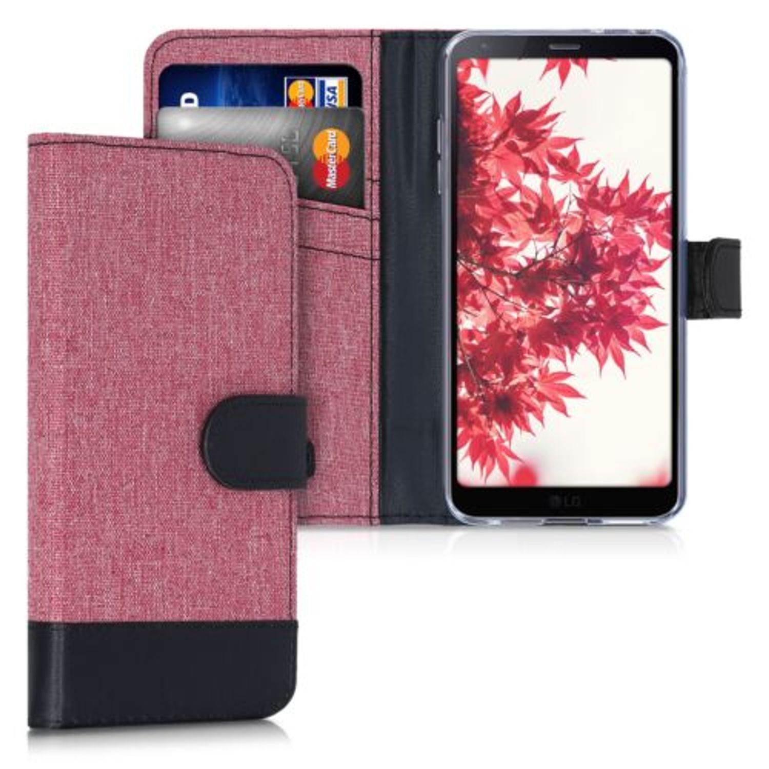 Husa pentru LG G6, Textil, Roz, 41017.10 fotografia produsului