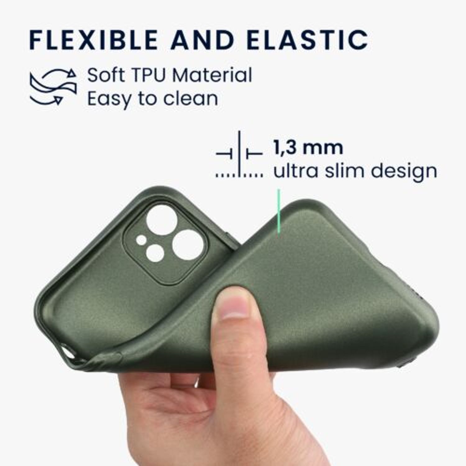Husa Kwmobile pentru Apple iPhone 11, Silicon, Verde, 57512.233 fotografia produsului View 2 L
