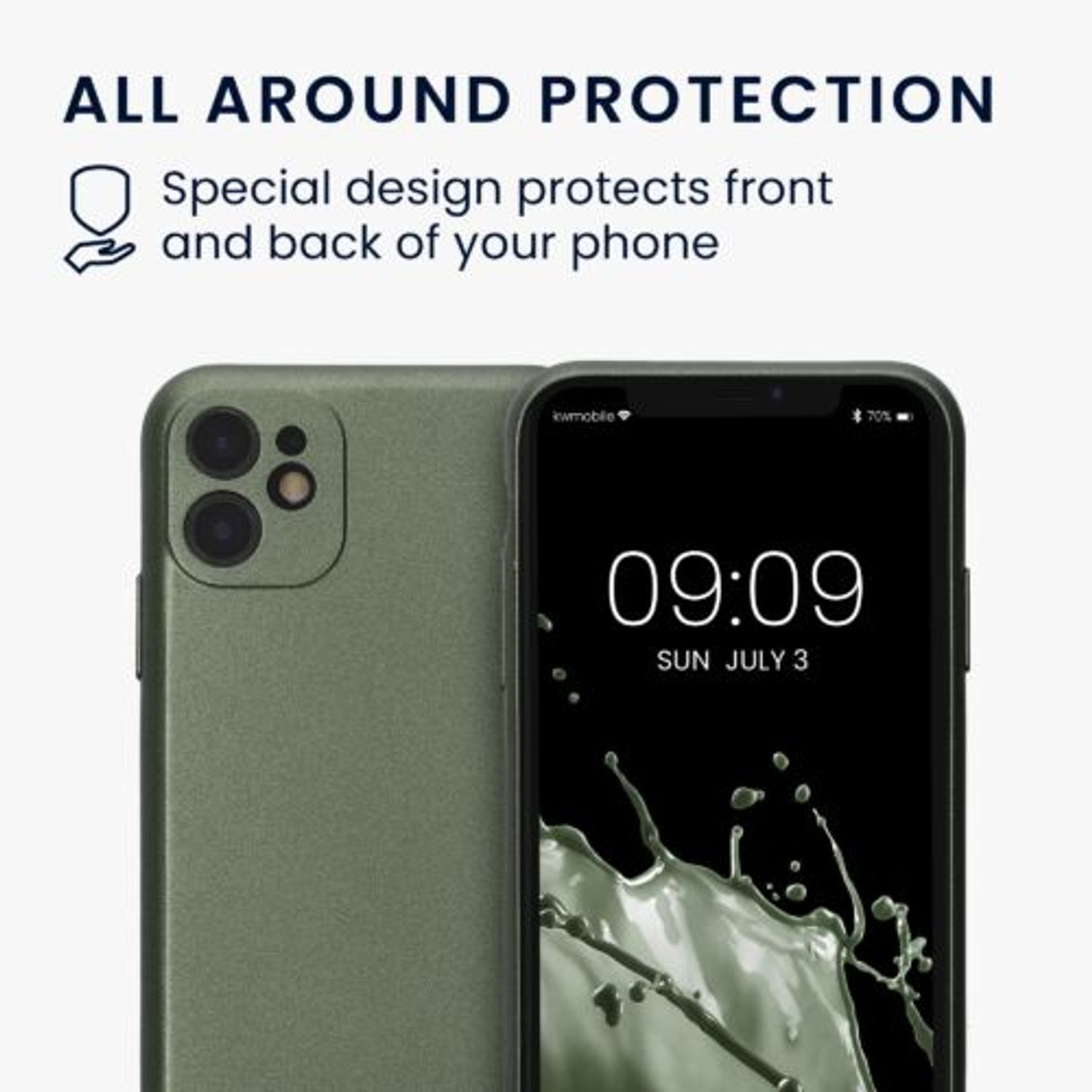 Husa Kwmobile pentru Apple iPhone 11, Silicon, Verde, 57512.233 fotografia produsului View 6 L