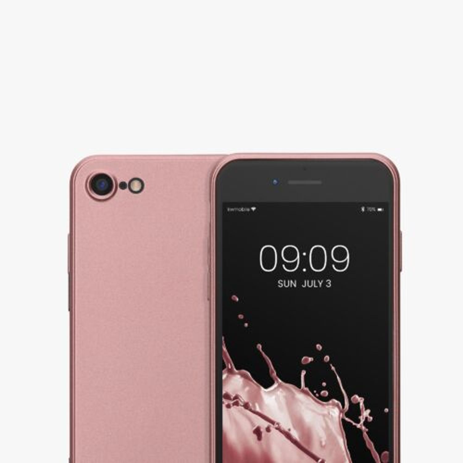 Husa Kwmobile pentru Apple iPhone 8/iPhone 7/iPhone SE 2, Silicon, Rose Gold, 57509.31 fotografia produsului View 7 L