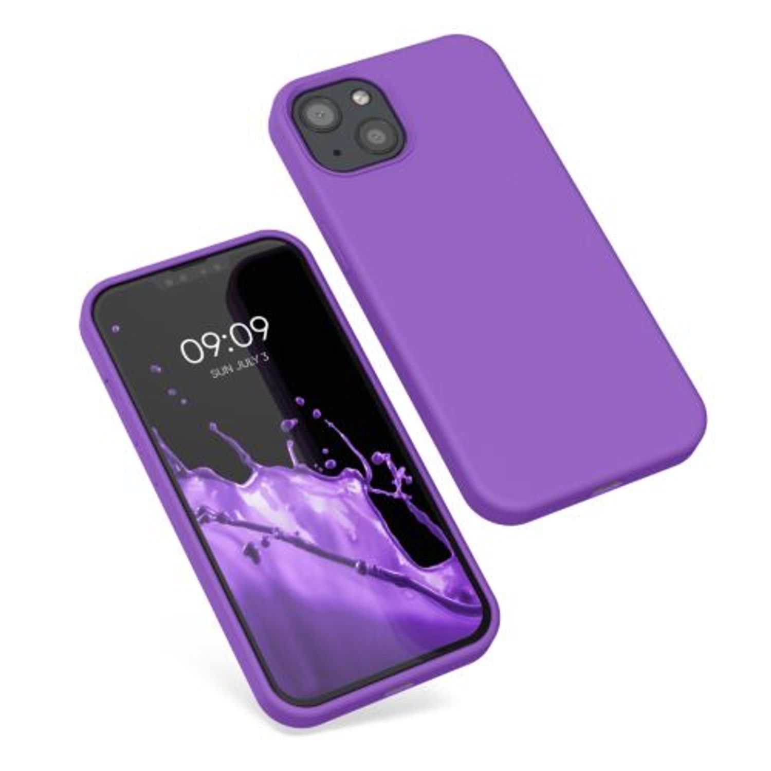 Husa Kwmobile pentru Apple iPhone 13, Silicon, Mov, 55878.221 fotografia produsului