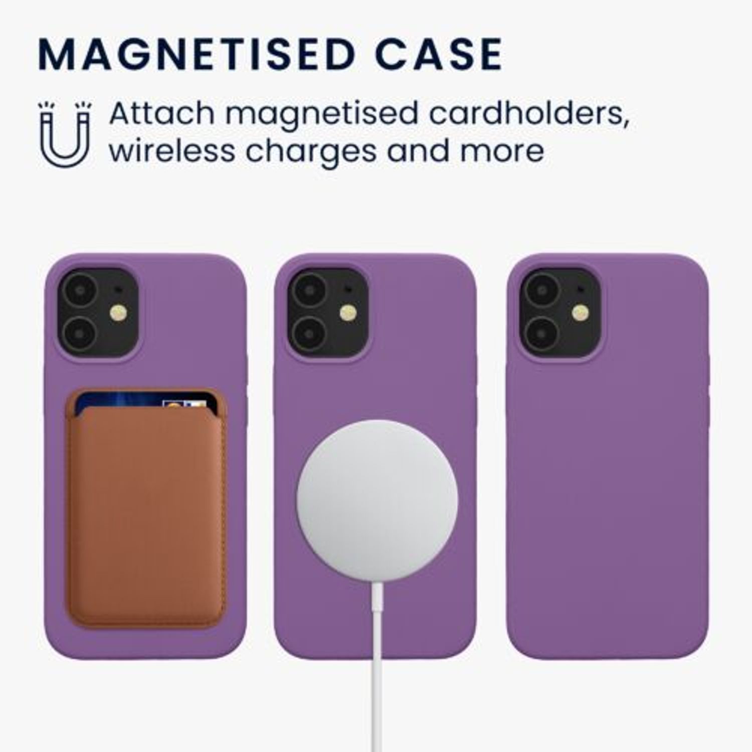 Husa Kwmobile pentru Apple iPhone 12 Mini, Silicon, Mov, 56555.212 fotografia produsului View 4 L