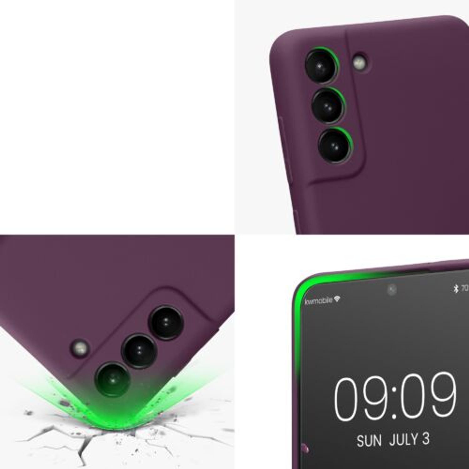 Husa Kwmobile pentru Samsung Galaxy S21 FE, Silicon, Violet, 57564.187 fotografia produsului View 8 L
