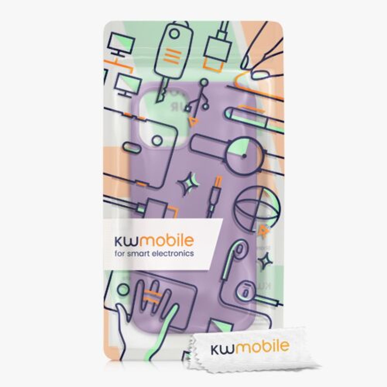 Husa Kwmobile pentru Apple iPhone 12 Mini, Silicon, Mov, 56555.212 fotografia produsului View 8 L