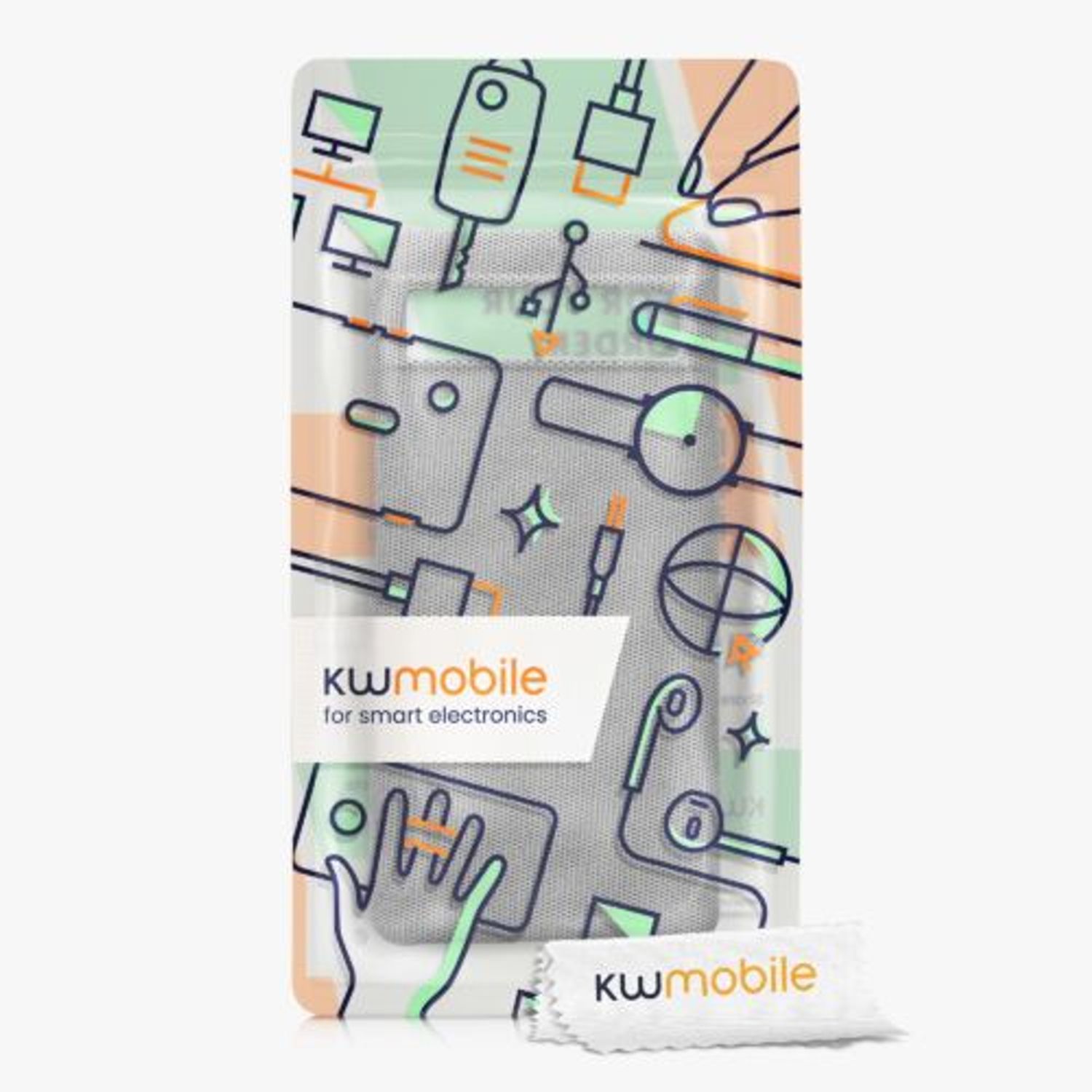 Husa Kwmobile pentru Google Pixel 6a, Textil, Gri, 57794.25 fotografia produsului View 6 L