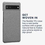 Husa Kwmobile pentru Google Pixel 6a, Textil, Gri, 57794.25 fotografia produsului View 3 S