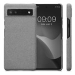 Husa Kwmobile pentru Google Pixel 6a, Textil, Gri, 57794.25 fotografia produsului