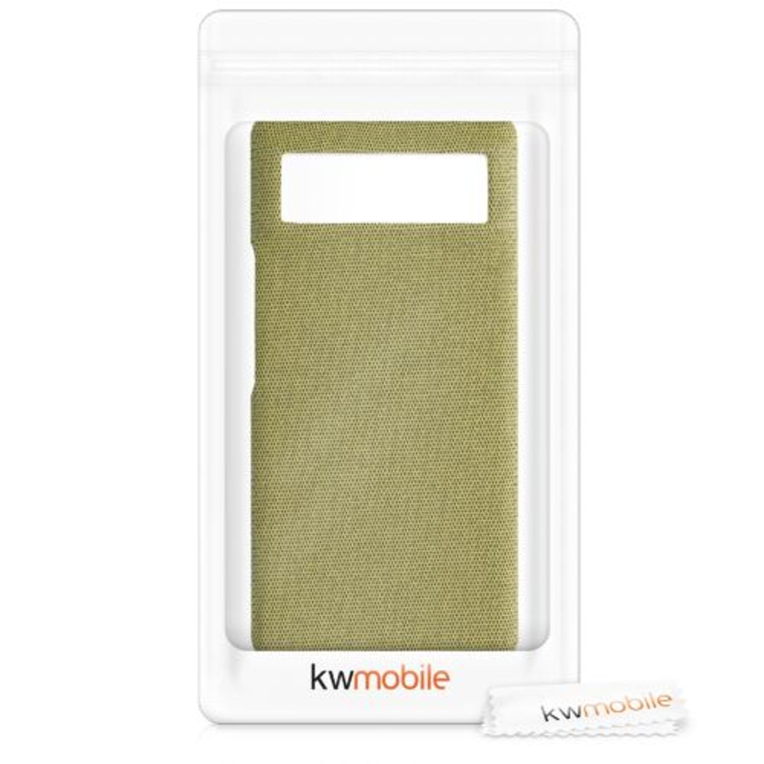 Husa Kwmobile pentru Google Pixel 6, Textil, Galben, 57795.06 fotografia produsului View 3 L