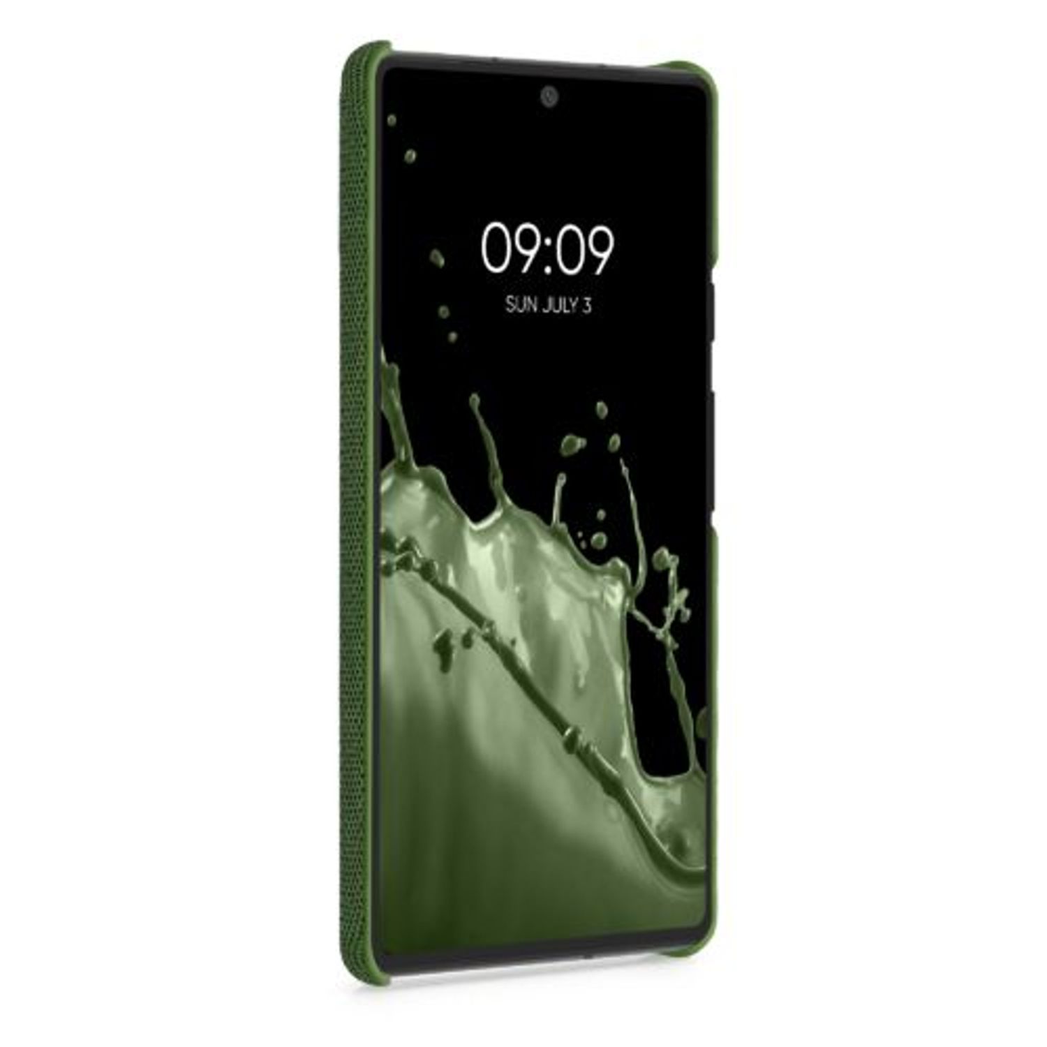 Husa Kwmobile pentru Google Pixel 6, Textil, Verde, 57795.07 fotografia produsului View 2 L