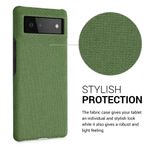 Husa Kwmobile pentru Google Pixel 6, Textil, Verde, 57795.07 fotografia produsului View 5 S