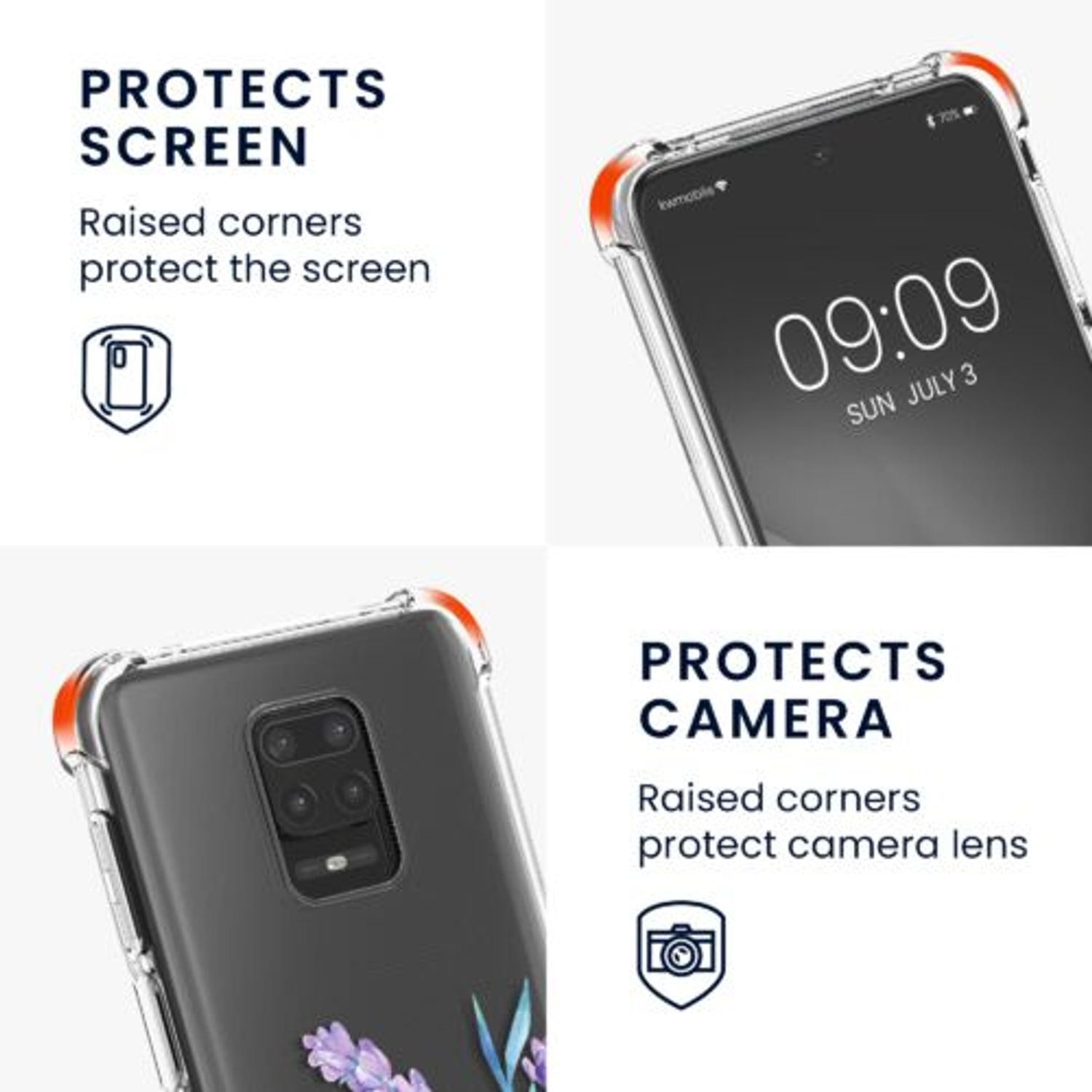 Husa Kwmobile pentru Xiaomi Redmi Note 9S/Redmi Note 9 Pro/Redmi Note 9 Pro Max, Silicon, Multicolor, 53148.09 fotografia produsului View 3 L