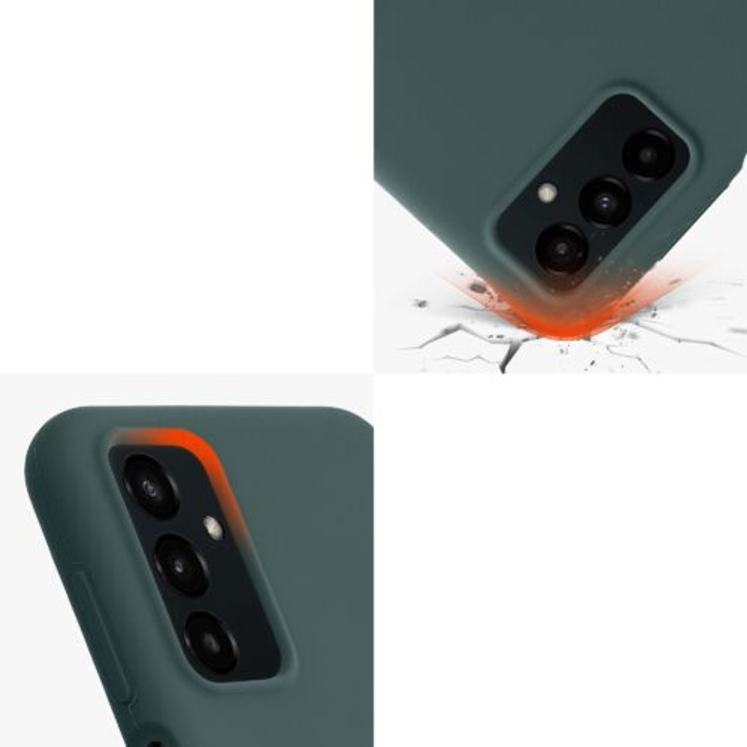 Husa Kwmobile pentru Samsung Galaxy M23 5G, Silicon, Verde, 57824.171 fotografia produsului View 7 L