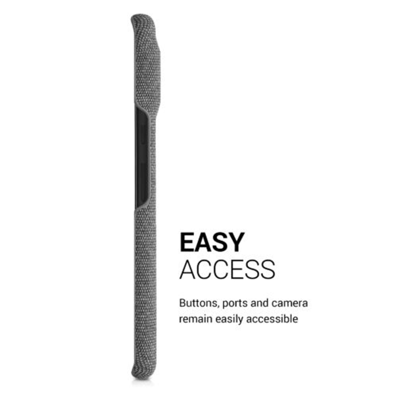 Husa Kwmobile pentru Google Pixel 6 Pro, Textil, Gri, 57796.22 fotografia produsului View 6 L