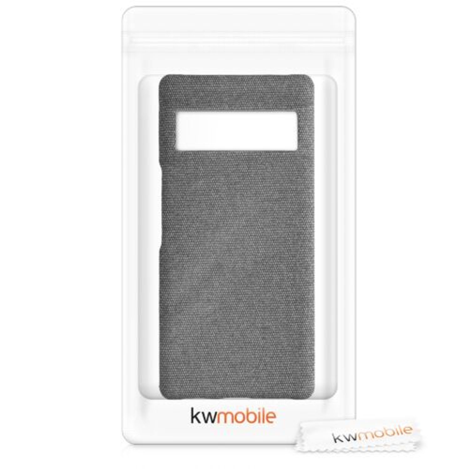 Husa Kwmobile pentru Google Pixel 6 Pro, Textil, Gri, 57796.22 fotografia produsului View 8 L