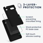Husa Kwmobile pentru Google Pixel 6a, Silicon, Negru, 57815.01 fotografia produsului View 2 S