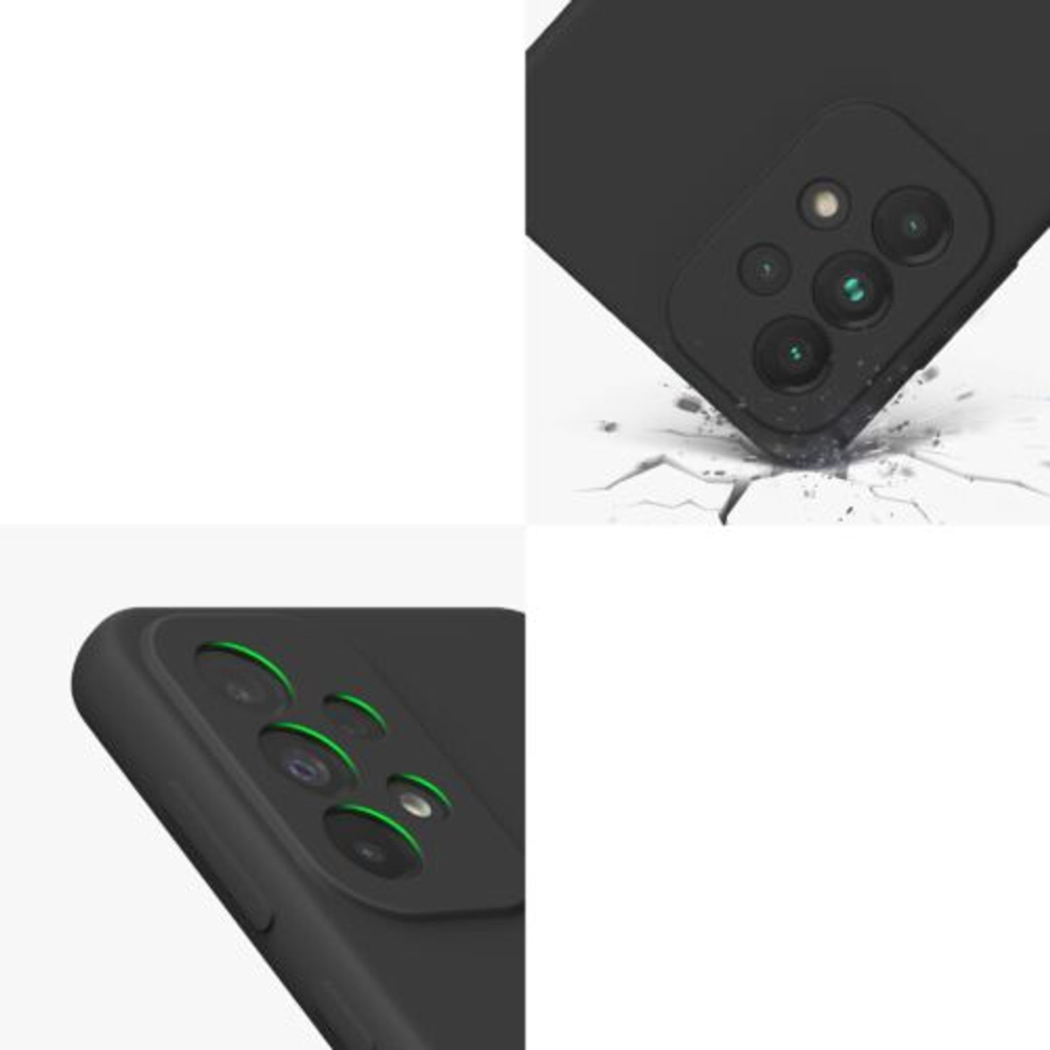 Husa Kwmobile pentru Samsung Galaxy A33 5G, Silicon, Negru, 57833.01 fotografia produsului View 7 L