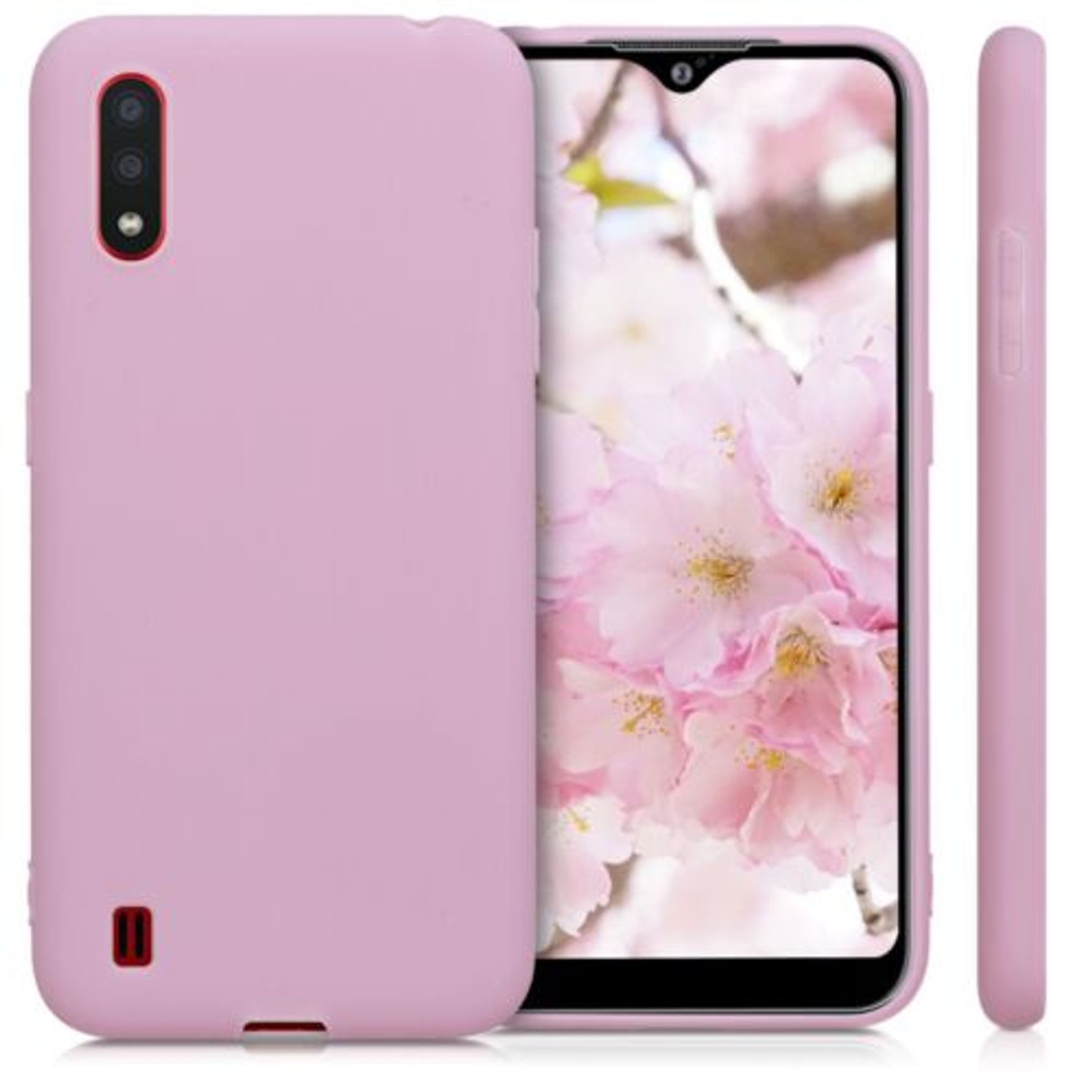 Husa pentru Samsung Galaxy A01, Silicon, Roz, 51372.52 fotografia produsului View 2 L