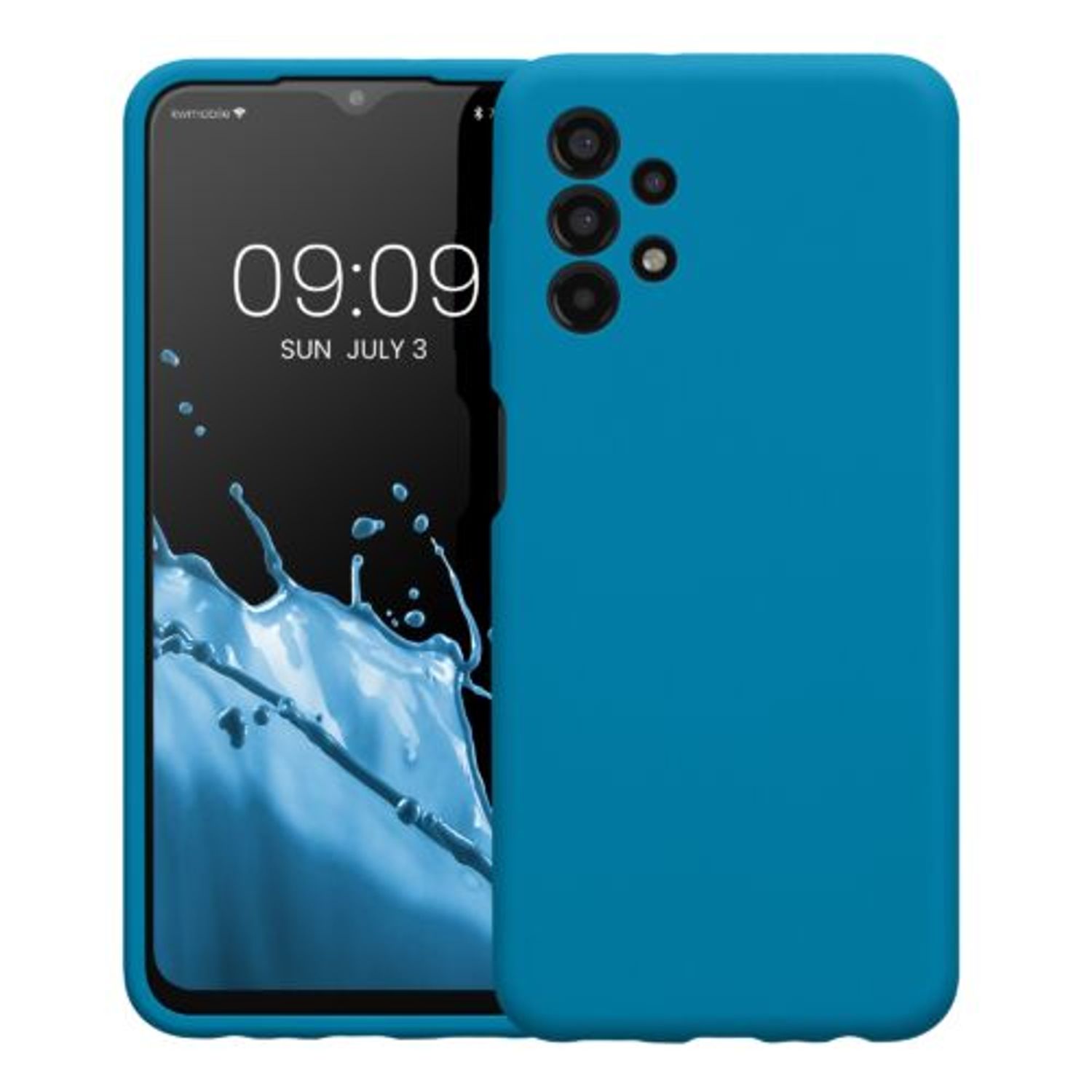 Husa Kwmobile pentru Samsung Galaxy A13, Silicon, Albastru, 57832.224 fotografia produsului
