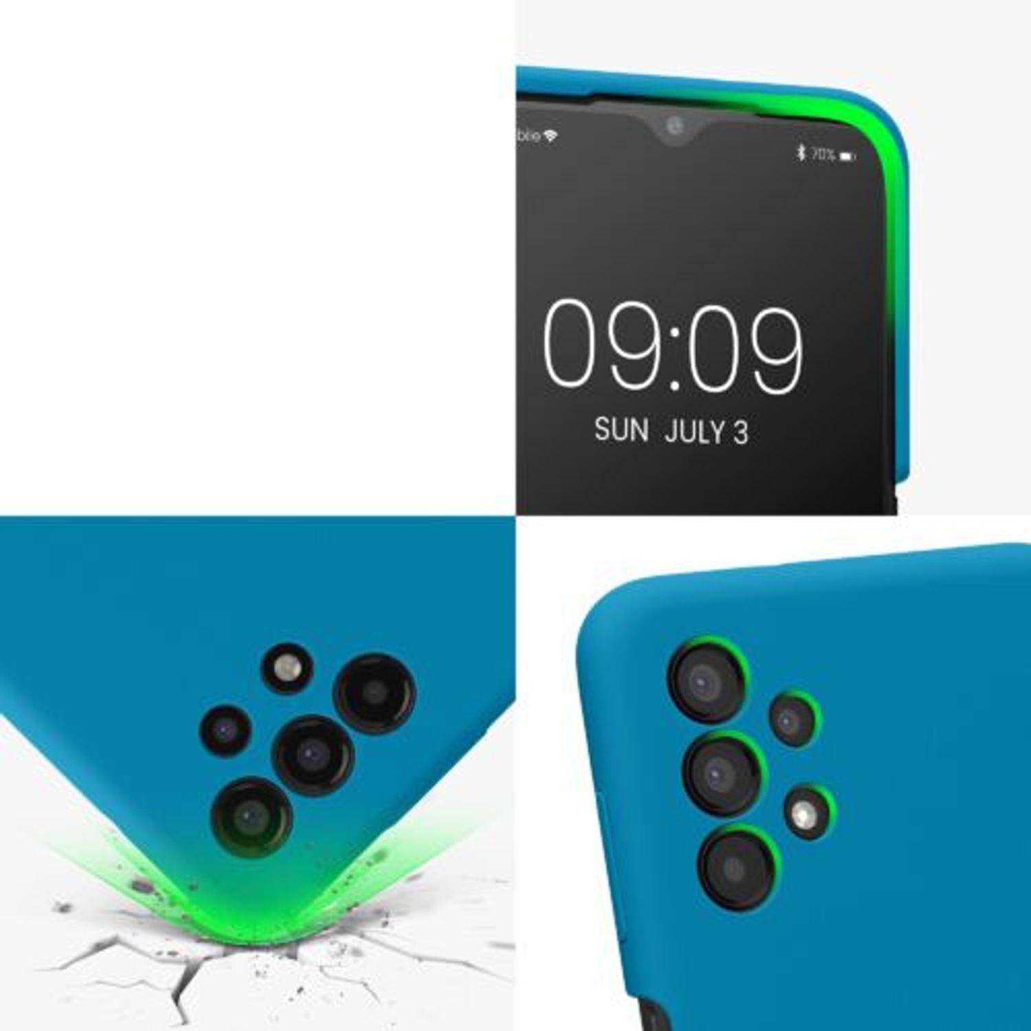 Husa Kwmobile pentru Samsung Galaxy A13, Silicon, Albastru, 57832.224 fotografia produsului View 7 L