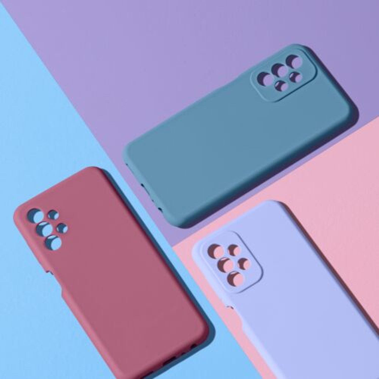Husa Kwmobile pentru Samsung Galaxy A13, Silicon, Albastru, 57832.224 fotografia produsului View 8 L