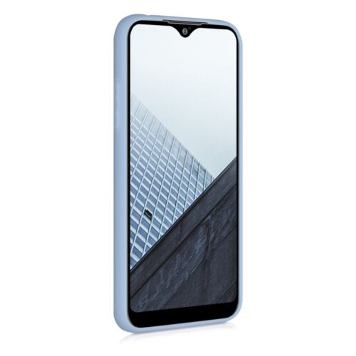 Husa pentru Samsung Galaxy A01, Silicon, Albastru, 51372.58 fotografia produsului View 3 L