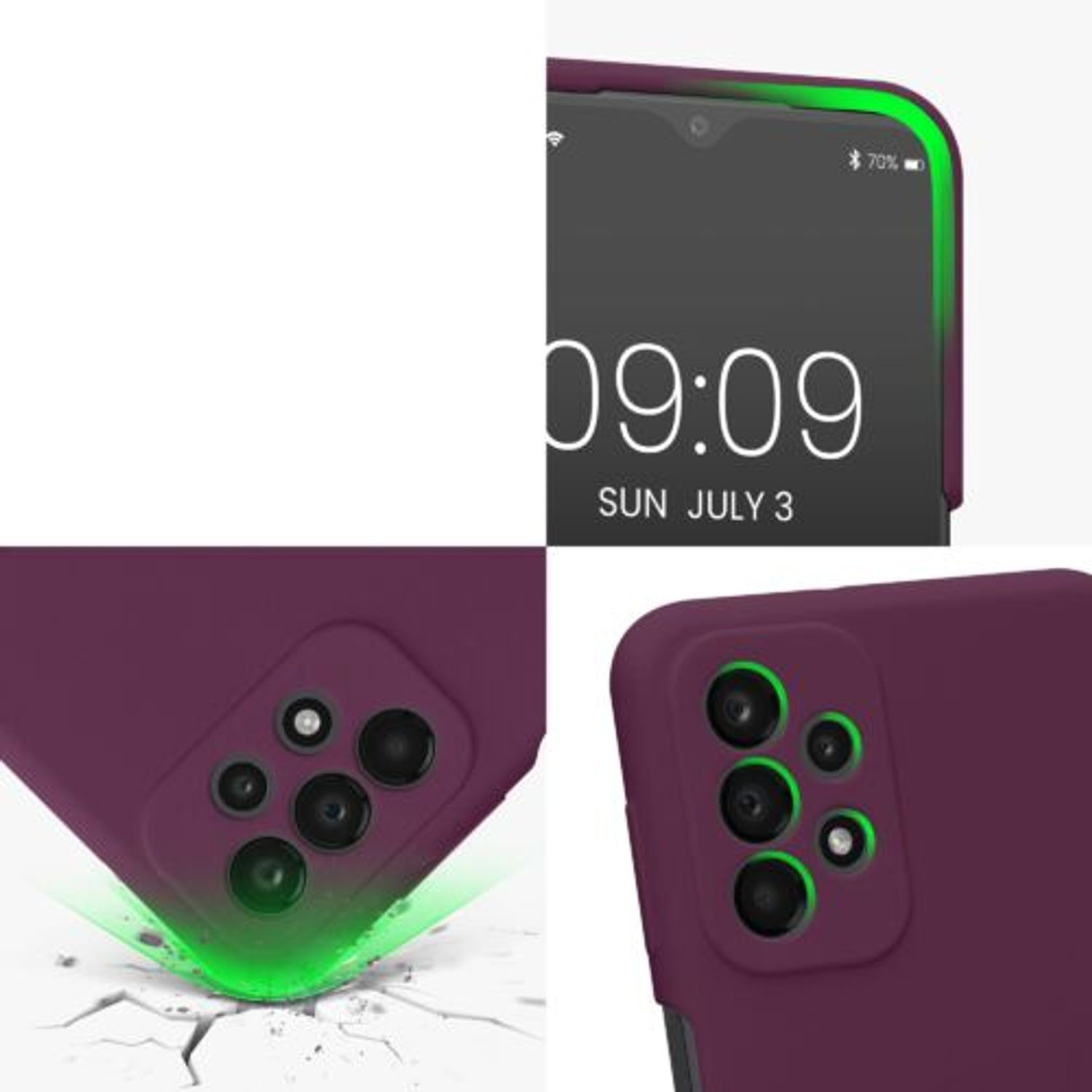 Husa Kwmobile pentru Samsung Galaxy A23, Silicon, Violet, 57829.187 fotografia produsului View 7 L