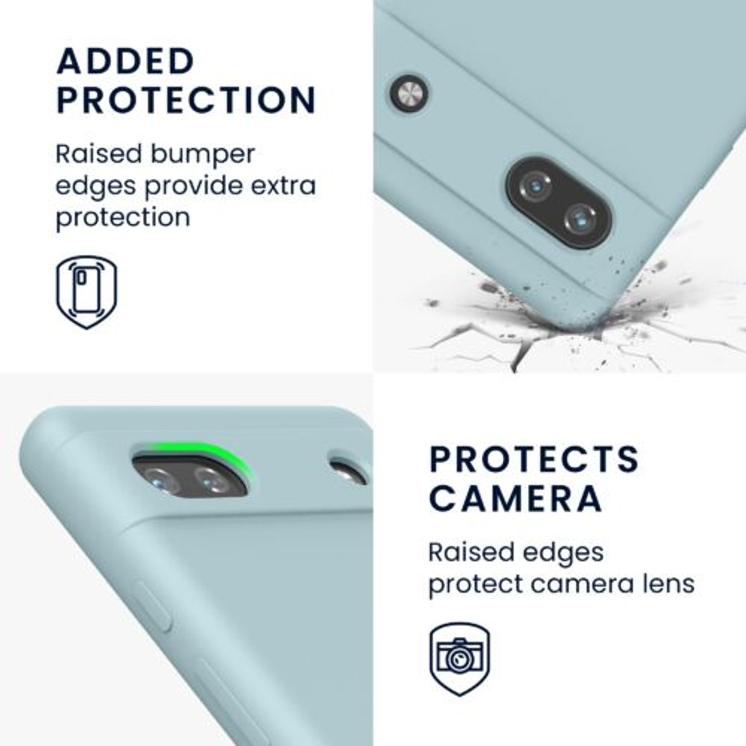 Husa Kwmobile pentru Google Pixel 6a, Silicon, Verde, 57815.200 fotografia produsului View 6 L