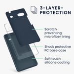 Husa Kwmobile pentru Google Pixel 6a, Silicon, Albastru, 57815.202 fotografia produsului View 2 S