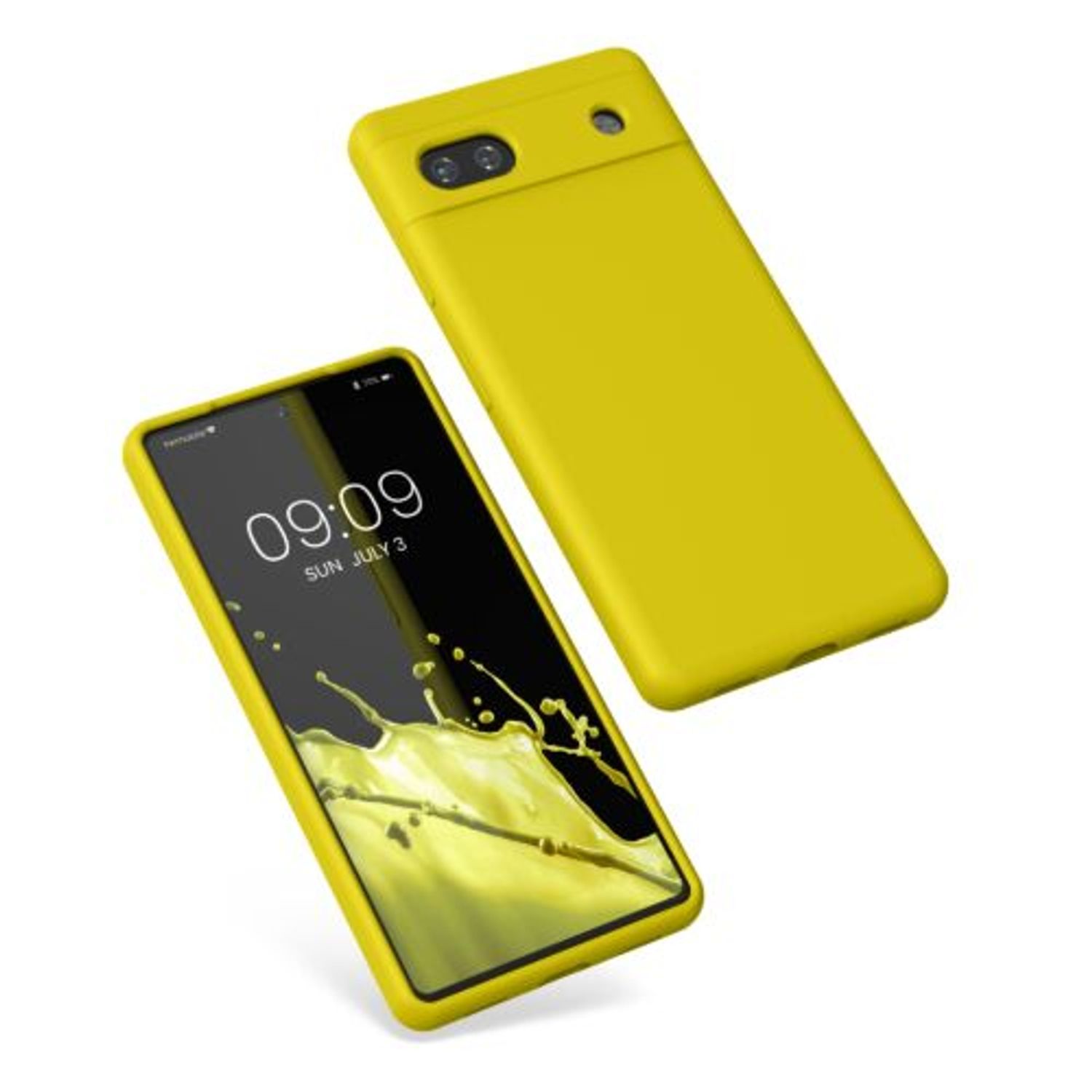 Husa Kwmobile pentru Google Pixel 6a, Silicon, Galben, 57815.165 fotografia produsului
