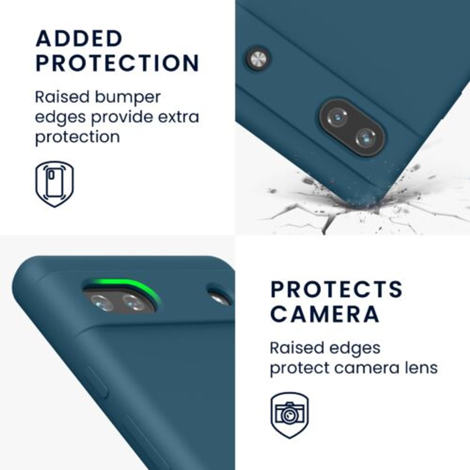Husa Kwmobile pentru Google Pixel 6a, Silicon, Verde, 57815.57 fotografia produsului View 3 L