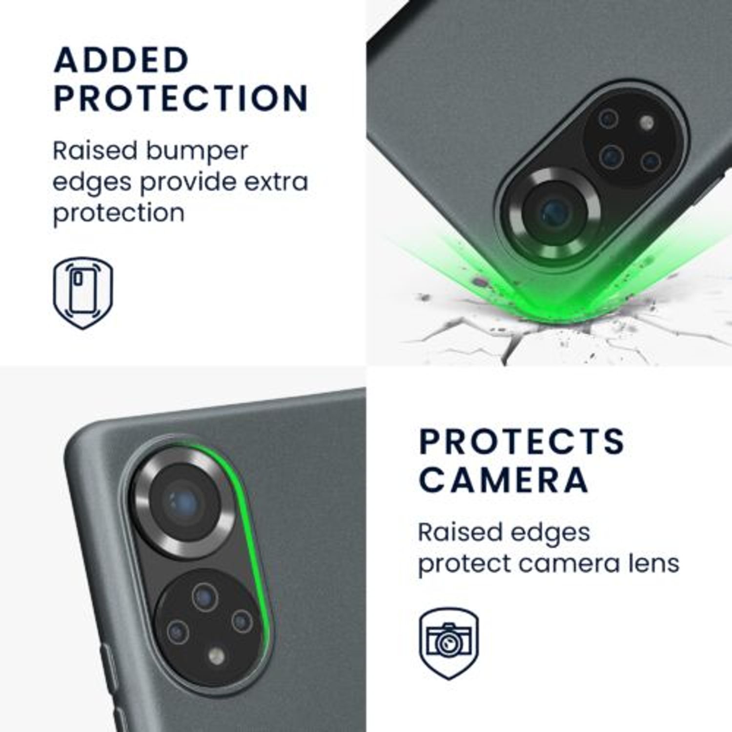 Husa Kwmobile pentru Honor 50, Silicon, Gri, 57934.232 fotografia produsului View 3 L