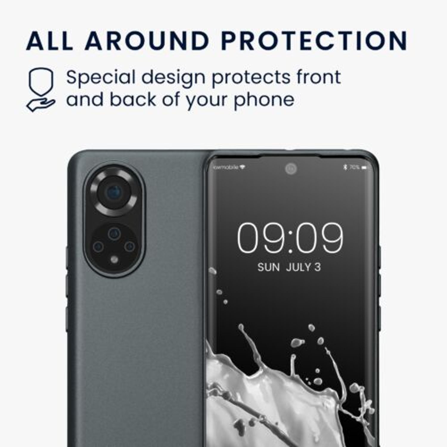 Husa Kwmobile pentru Honor 50, Silicon, Gri, 57934.232 fotografia produsului View 6 L