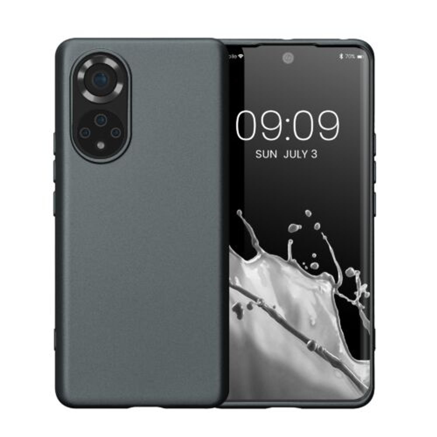 Husa Kwmobile pentru Honor 50, Silicon, Gri, 57934.232 fotografia produsului