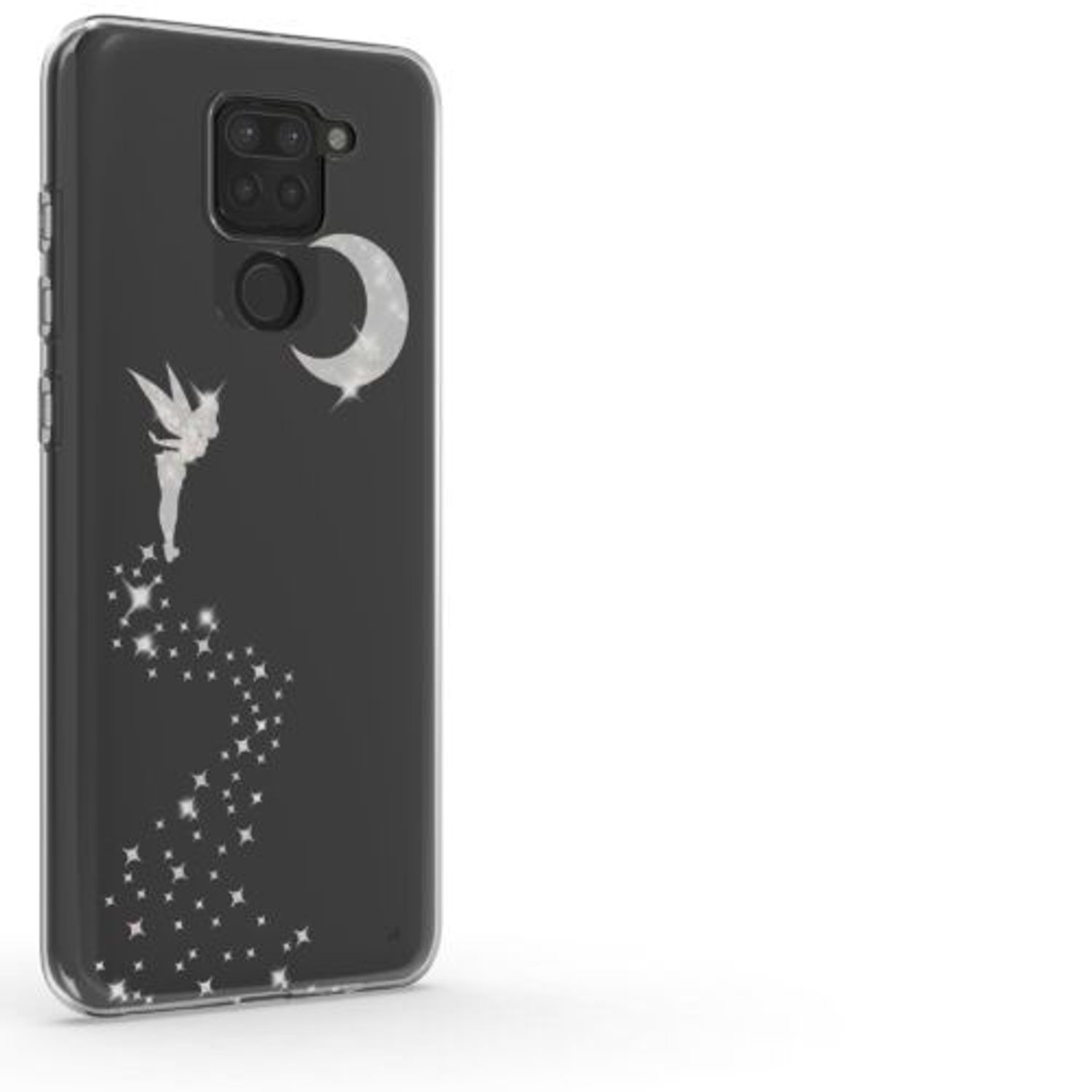 Husa Kwmobile pentru Xiaomi Redmi Note 9, Silicon, Transparent/Argintiu, 57084.04 fotografia produsului View 7 L