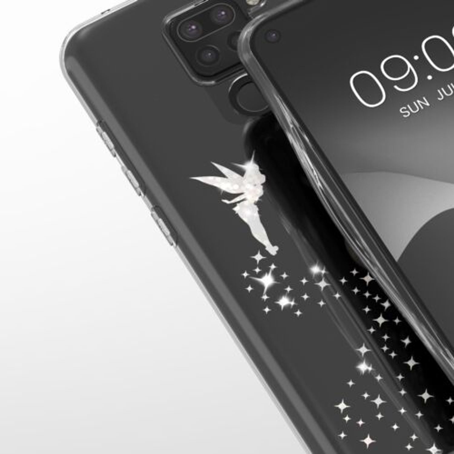Husa Kwmobile pentru Xiaomi Redmi Note 9, Silicon, Transparent/Argintiu, 57084.04 fotografia produsului View 8 L