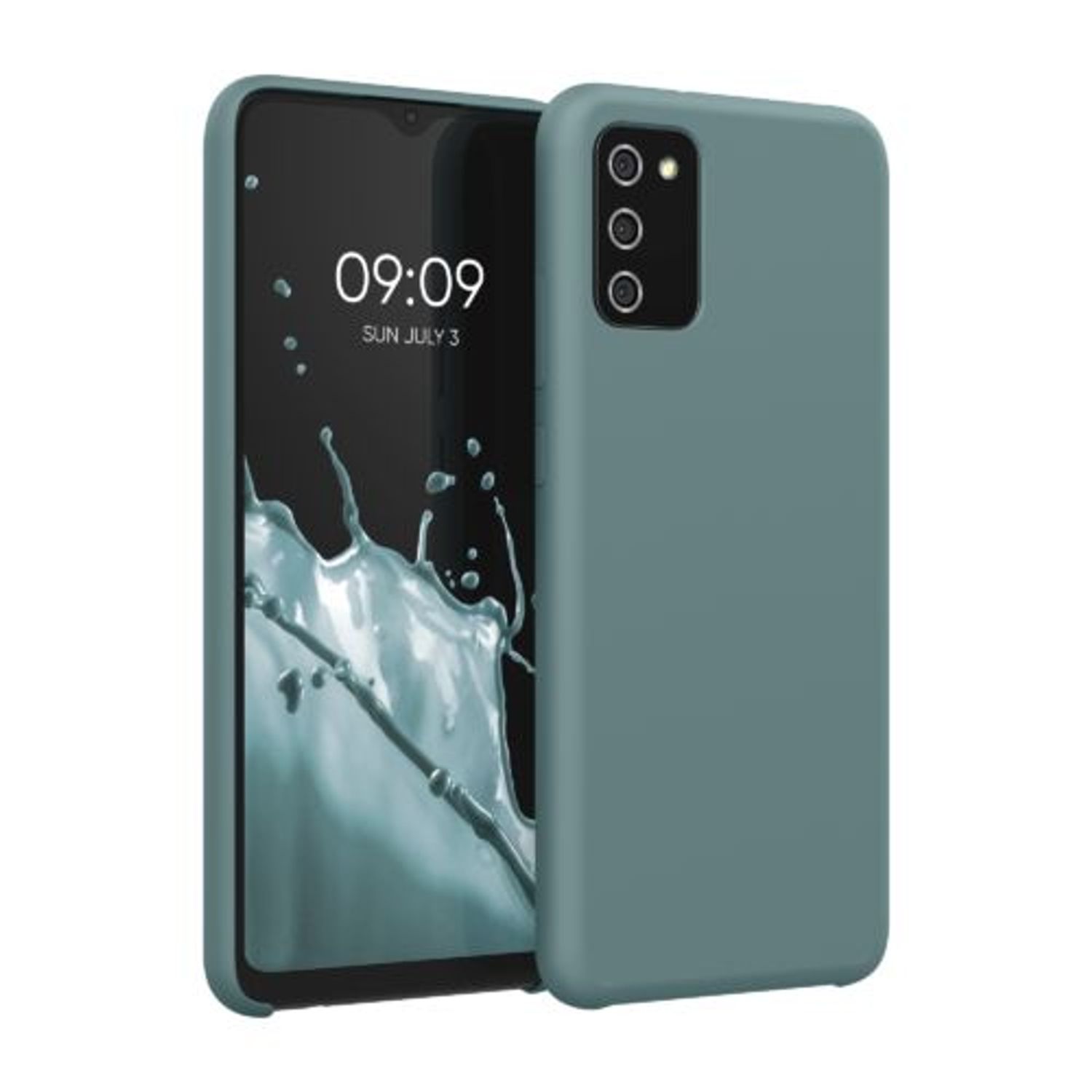 Husa pentru Samsung Galaxy A02s, Silicon, Verde, 55415.207 fotografia produsului