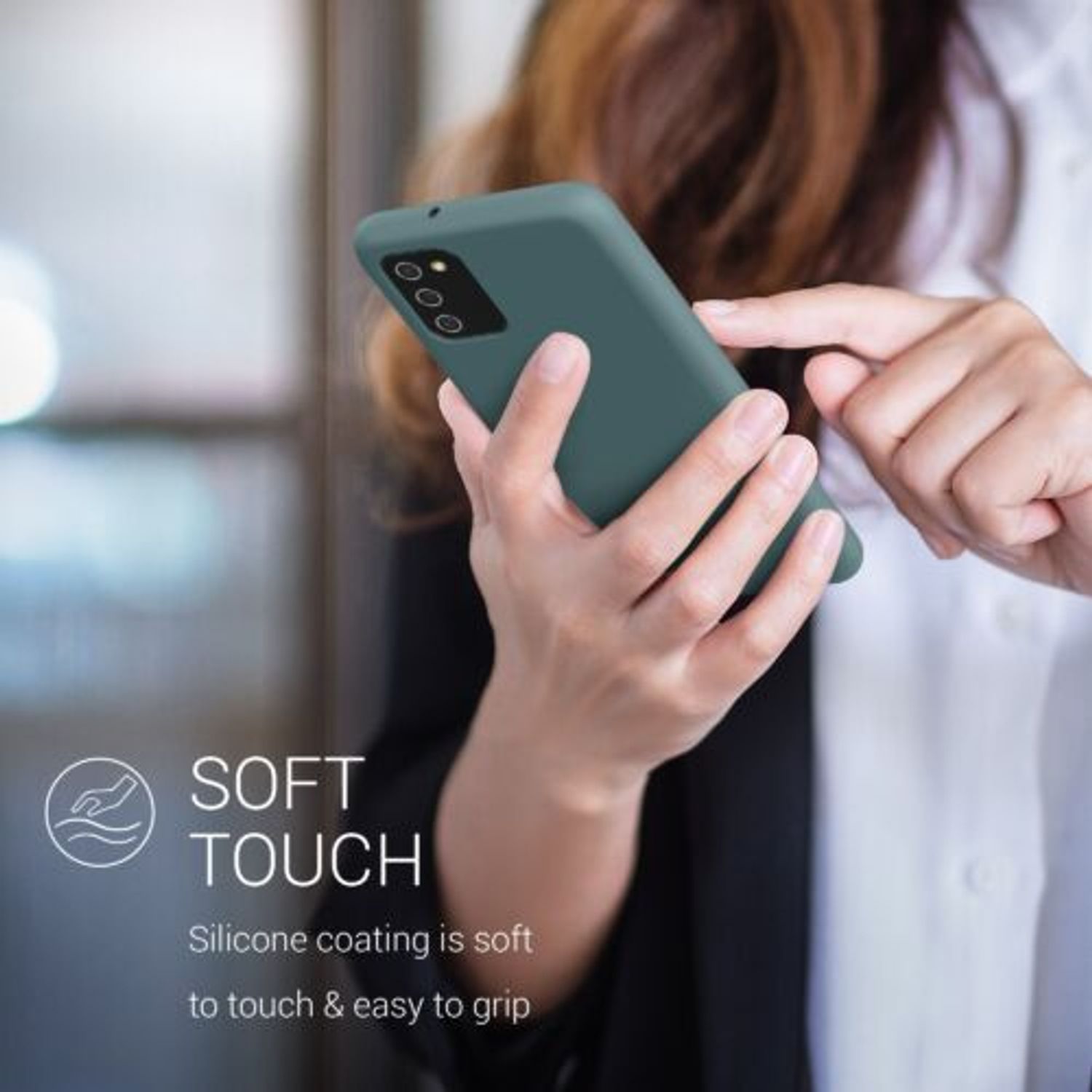 Husa pentru Samsung Galaxy A02s, Silicon, Verde, 55415.207 fotografia produsului View 4 L