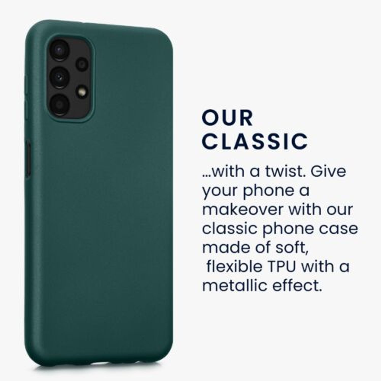 Husa Kwmobile pentru Samsung Galaxy A13, Silicon, Verde, 57956.14 fotografia produsului View 3 L