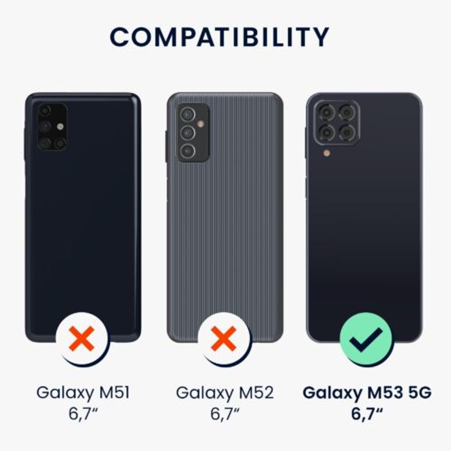 Husa Kwmobile pentru Samsung Galaxy M53 5G, Silicon, Mov, 57954.115 fotografia produsului View 5 L