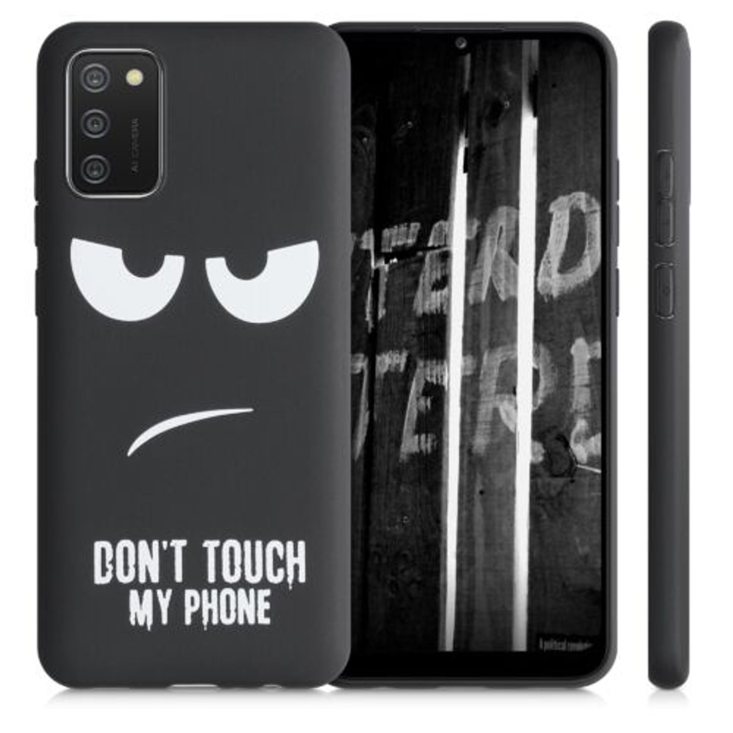 Husa pentru Samsung Galaxy A02s, Silicon, Negru, 54047.01 fotografia produsului View 2 L