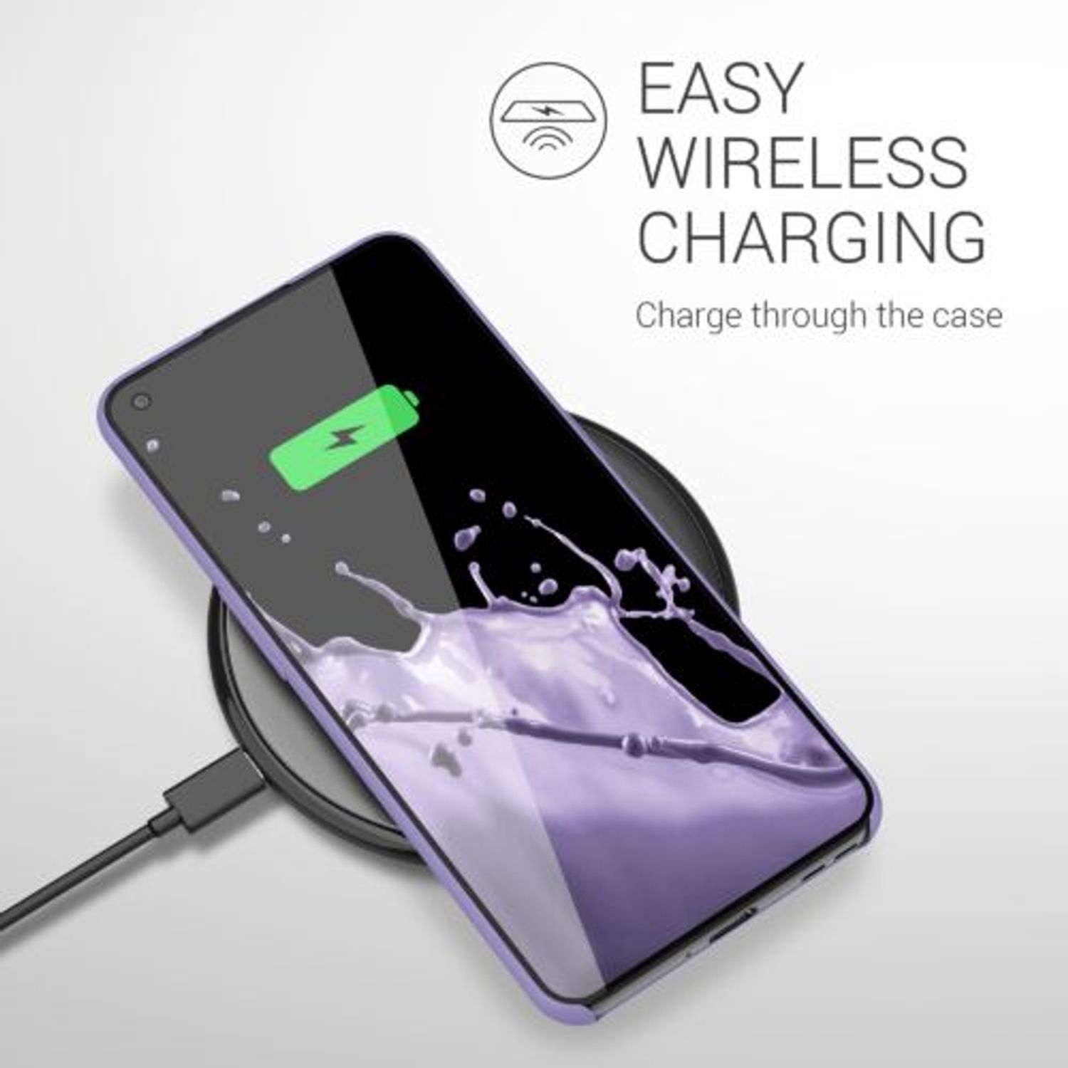 Husa Kwmobile pentru OnePlus 9, Silicon, Mov, 56040.222 fotografia produsului View 5 L
